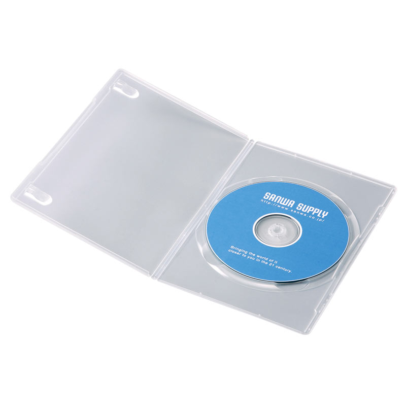スリムDVDトールケース 2枚収納 10枚セット ブラック（DVD-TU2-10BKN）
