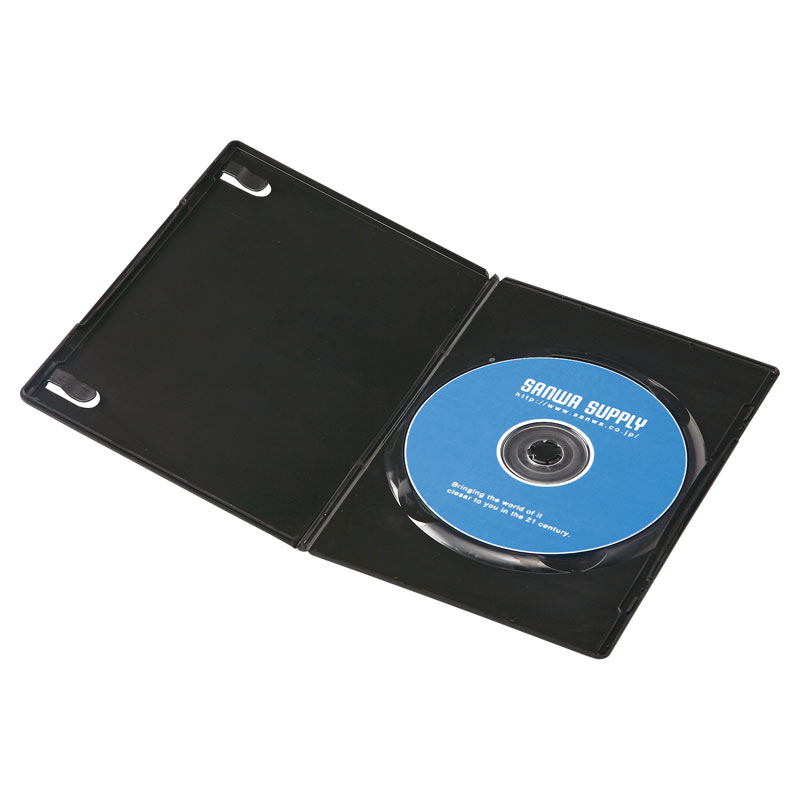 スリムDVDトールケース（1枚収納・30枚セット・ブラック） DVD-TU1-30BKN