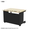 e�f�X�N ������ ���� �Z�~�I�[�_�[�f�X�N ���� �����ؖځ{�u���b�N ��100cm ���s75cm ����72cm�y�󒍐��Y�i�z