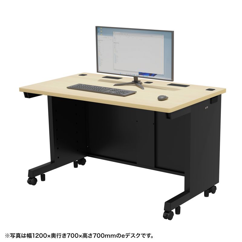 e�f�X�N ������ ���� �Z�~�I�[�_�[�f�X�N ���� �����ؖځ{�u���b�N ��110cm ���s65cm ����70cm�y�󒍐��Y�i�z