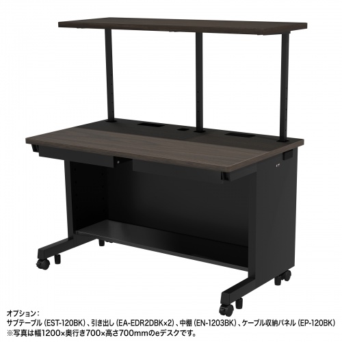 CE47美品未使用アウトレット品125cm幅シンプル高級スリムデスクNA ED-SK75*｜通販ならサンワダイレクト