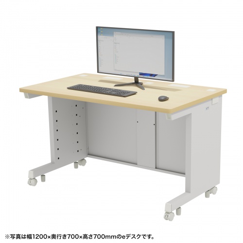 eデスク セミーオーダーデスク 特注 オフィスデスク パソコンデスク ホワイト 幅130cm 奥行65cm 高さ72cmED-SK13065W72 eデスク セミーオーダーデスク 特注 オフィスデスク パソコンデスク