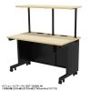 e�f�X�N ������ ���� �Z�~�I�[�_�[�f�X�N ���� �����ؖځ{�u���b�N ��90cm ���s60cm ����72cm�y�󒍐��Y�i�z