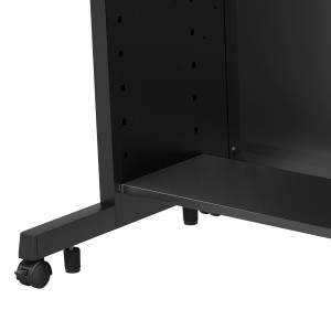 eデスク セミーオーダーデスク 中棚 幅150cm用 ブラック 奥行26cm 