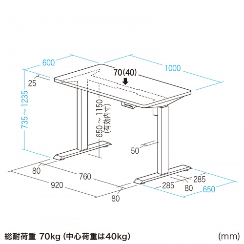 【新品・未開封】電動昇降デスク 幅100cm 奥行60cm Amazon | Maidesite 電動式昇降デスク スタンディングデスク 幅