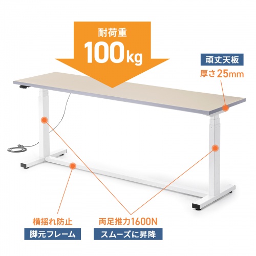 �d�����~��Ƒ� �d�����~�f�X�N �X�^���f�B���O�f�X�N ��Ƒ� ���r�V�[�g �ω׏d 100kg ��180cm ���s50cm