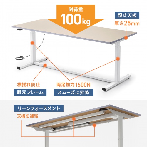 �d�����~��Ƒ� �d�����~�f�X�N �X�^���f�B���O�f�X�N ��Ƒ� ���r�V�[�g �ω׏d 100kg ��180cm ���s75cm