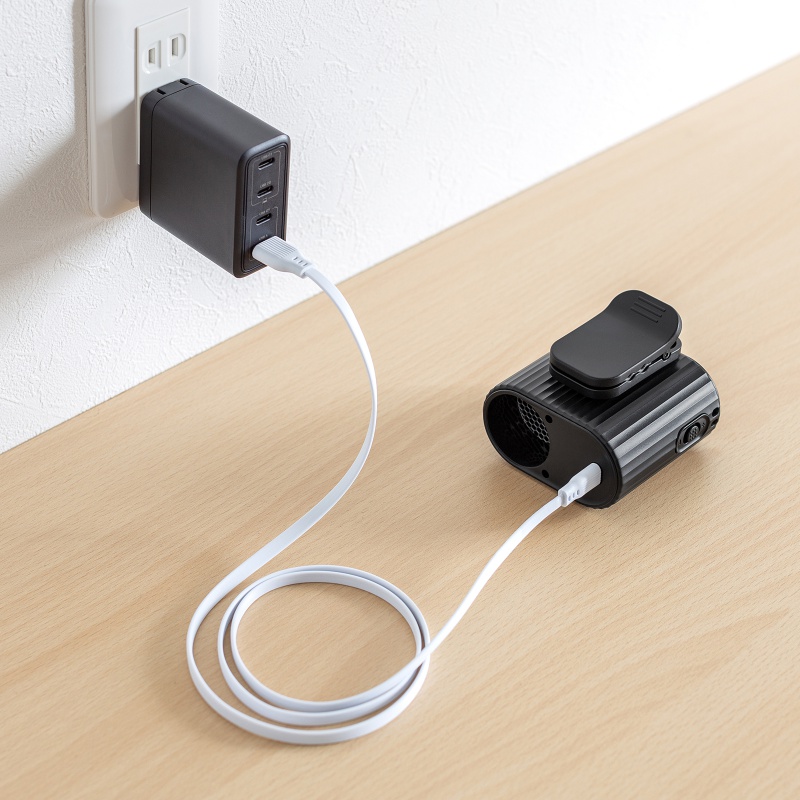 2WAY�x���g�t�@�� USB��@ �E�G�X�g�t�@�� ���ő̓d�r �������t�@�� ������ 100�i�K���� ������/�񂩂� �ȈՋ󒲍�ƕ� ���^ ���S LED�c�ʕ\�� USB-C�[�d �u���b�N