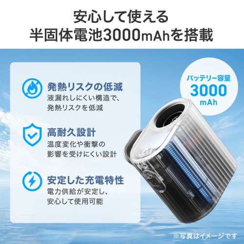 2WAY�x���g�t�@�� USB��@ �E�G�X�g�t�@�� ���ő̓d�r �������t�@�� ������ 100�i�K���� ������/�񂩂� �ȈՋ󒲍�ƕ� ���^ ���S LED�c�ʕ\�� USB-C�[�d �u���b�N