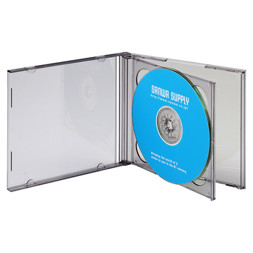 DVD・CDケース（2枚収納・5枚セット・ブラック）