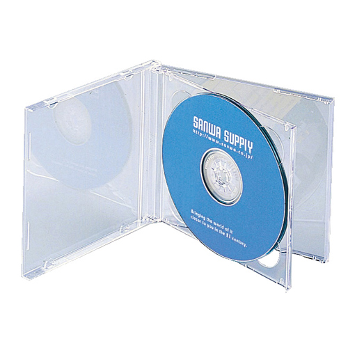 DVD・CDプラケース（2枚収納・クリア・5枚セット） FCD-22C