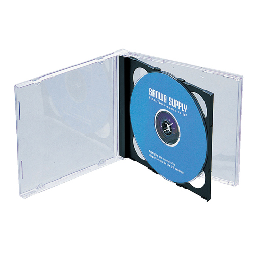 DVD・CDプラケース（2枚収納・ブラック・2枚セット） FCD-2CK