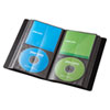 CDジャケット収納対応ディスクファイルケース（32枚＋32冊収納・ブラック）