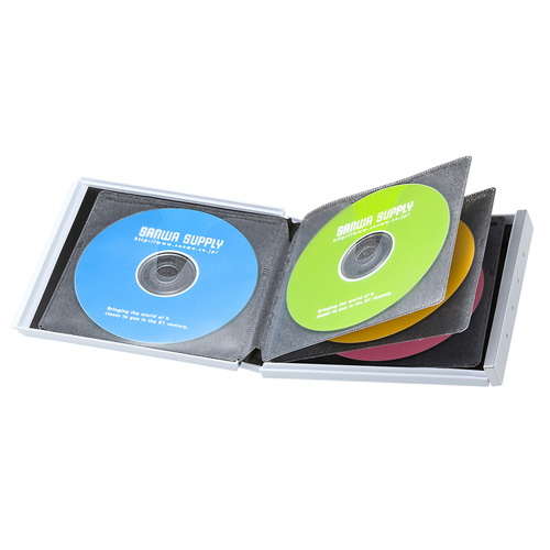 ブルーレイディスク対応ポータブルハードケース（8枚収納・ホワイト）