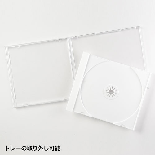 Blu-ray・DVD・CDケース（10枚セット・ホワイト） FCD-PN10WN