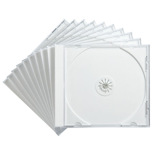 Blu-ray・DVD・CDケース（10枚セット・ホワイト）