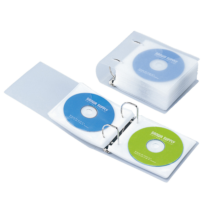 DVD・CDリング式ファイルケース（36枚対応・クリア・2個セット）FCD-RG36Cの販売商品 |通販ならサンワダイレクト