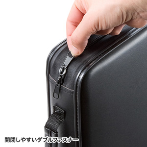 DVD・CDセミハードケース（160枚収納・ブラック）