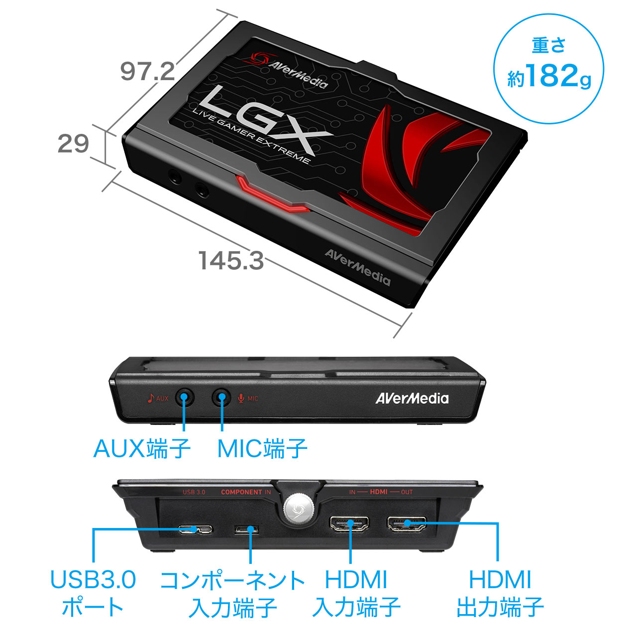 ゲームキャプチャーボード（Aver Media・HDMI・パススルー機能・録画
