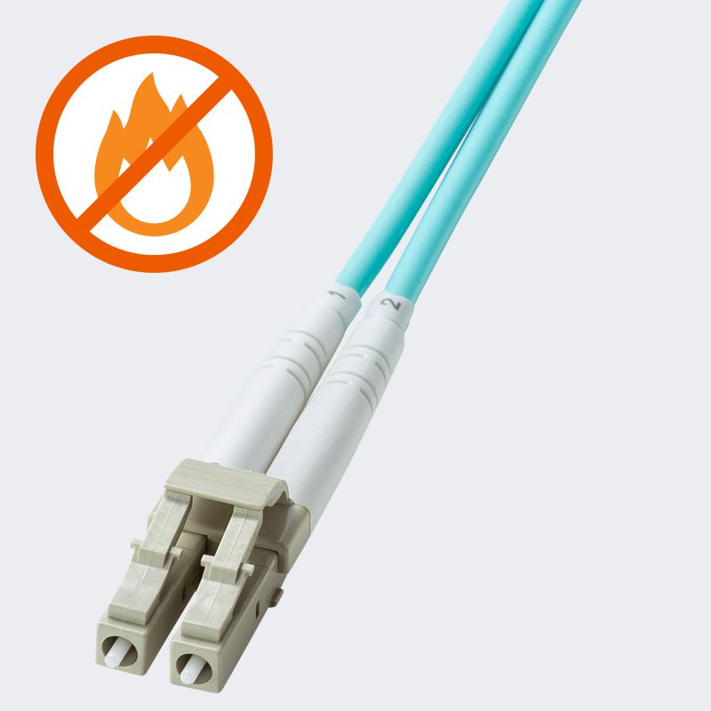 ���t�@�C�o�P�[�u�� �⋭���K�l�^ 2�c �}���`���[�h OM3 50��m LC�~2-LC�~2 10�M�K 5m