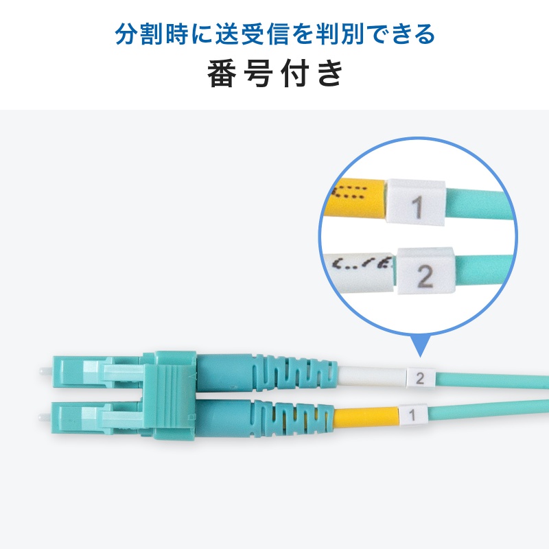 ���t�@�C�o�P�[�u�� OM3 10GBASE-SR/SW�K�i 10Gbps �}���`���[�h LC�~2-LC�~2 ���K�l�^ 2�c 50��m �V���[�g�u�[�c 2m