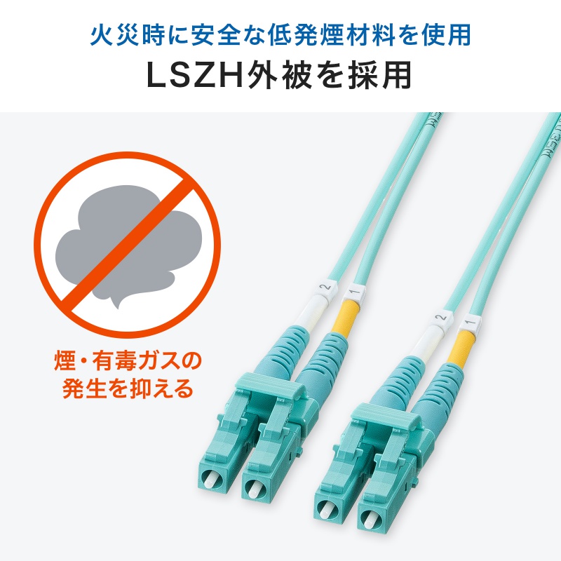 ���t�@�C�o�P�[�u�� OM3 10GBASE-SR/SW�K�i 10Gbps �}���`���[�h LC�~2-LC�~2 ���K�l�^ 2�c 50��m �V���[�g�u�[�c 20m