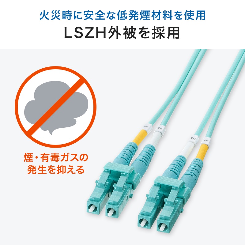 ���t�@�C�o�P�[�u�� OM4 10GBASE-SR/SW�K�i 10Gbps �}���`���[�h LC�~2-LC�~2 ���K�l�^ 2�c 50��m �V���[�g�u�[�c 15m