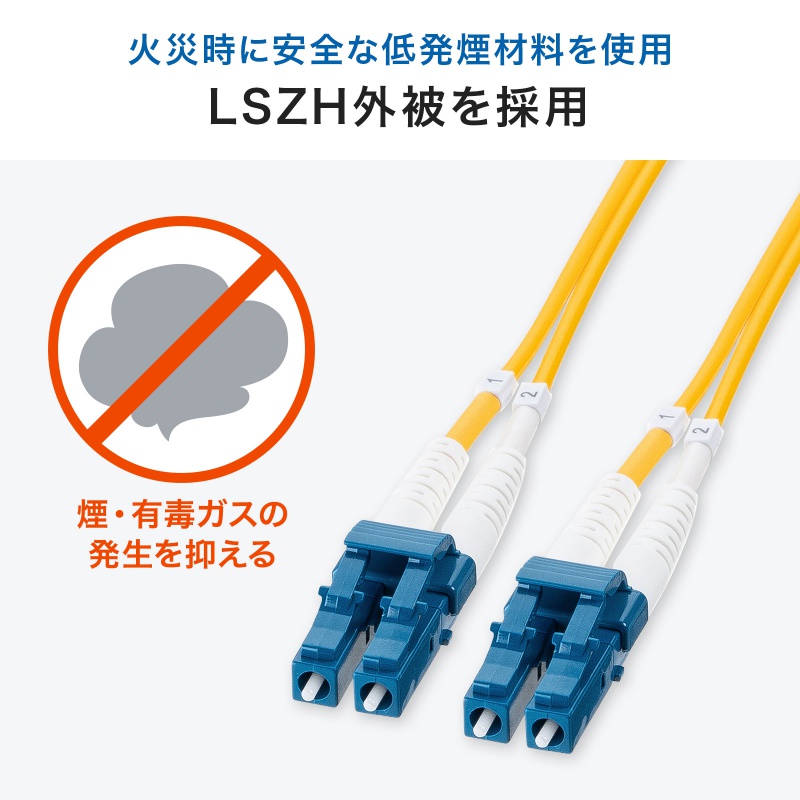 ���t�@�C�o�P�[�u�� OM2 10GBASE-LR/ER/ZR�K�i 10Gbps �V���O�����[�h LC�~2-LC�~2 ���K�l�^ 2�c 9��m �V���[�g�u�[�c 15m�j