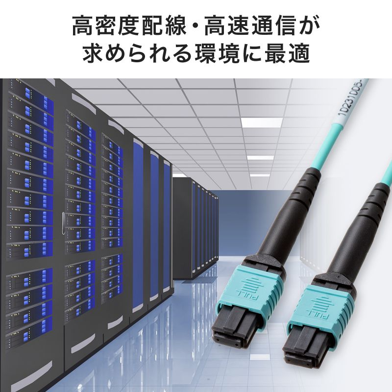 MPO���t�@�C�o�P�[�u�� �}���`���[�h 50��m OM4 MPO-MPO 12�c B�z�� 5m