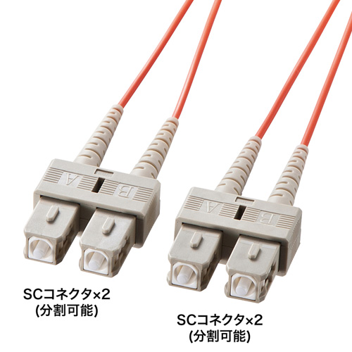光ケーブル（SC・SCコネクタ・40m・コア径62.5ミクロン） HKB-SCSC6-40L