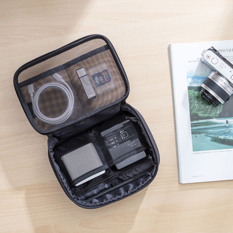 �K�W�F�b�g�P�[�X ���b�V�� �g���x���|�[�` ���o�C���o�b�e���[ PC���Ӌ@�� �P�[�u�� ���� ���s �C�O���s �o�� ���[ ��19�~���s13�~����6.5cm �u���b�N