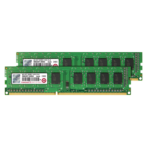 Transcend 4GBi2GB~2j Memory for Desktop^DDR3-1333(PC3-10600j fA`lpLbg JM1333KLN-4GK JM1333KLN-4GK