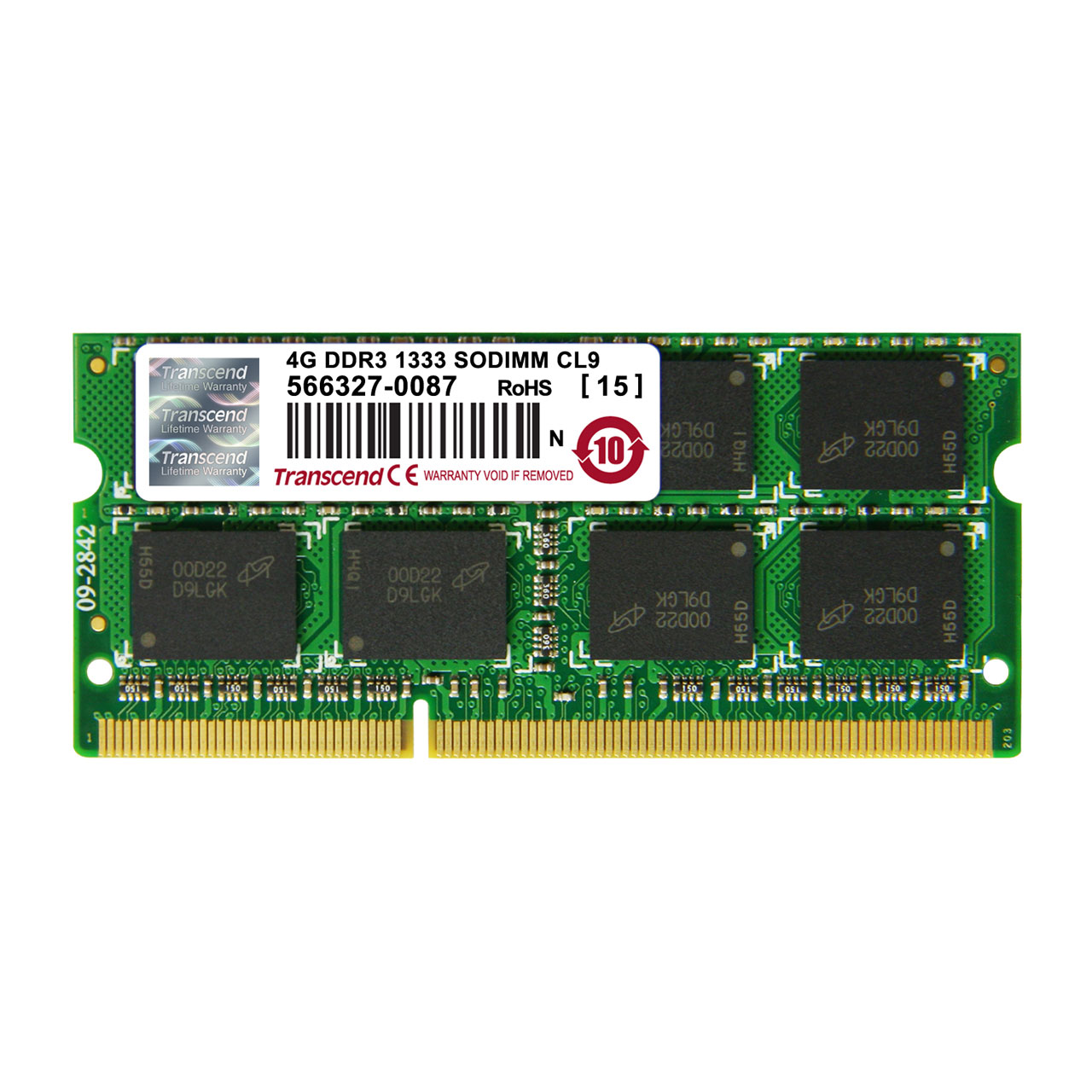 Transcend ノートPC用増設メモリ 4GB DDR3-1333 PC3-10600 SO-DIMM JM1333KSN-4G  JM1333KSN-4G