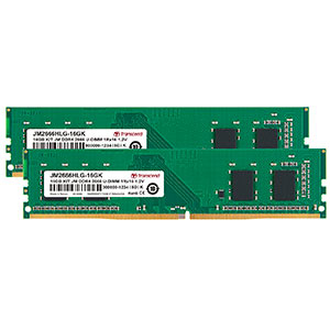 Transcend デスクトップ用メモリ 8GB 2枚 DDR4-2666 PC4-21300 U-DIMM JM2666HLG-16GK