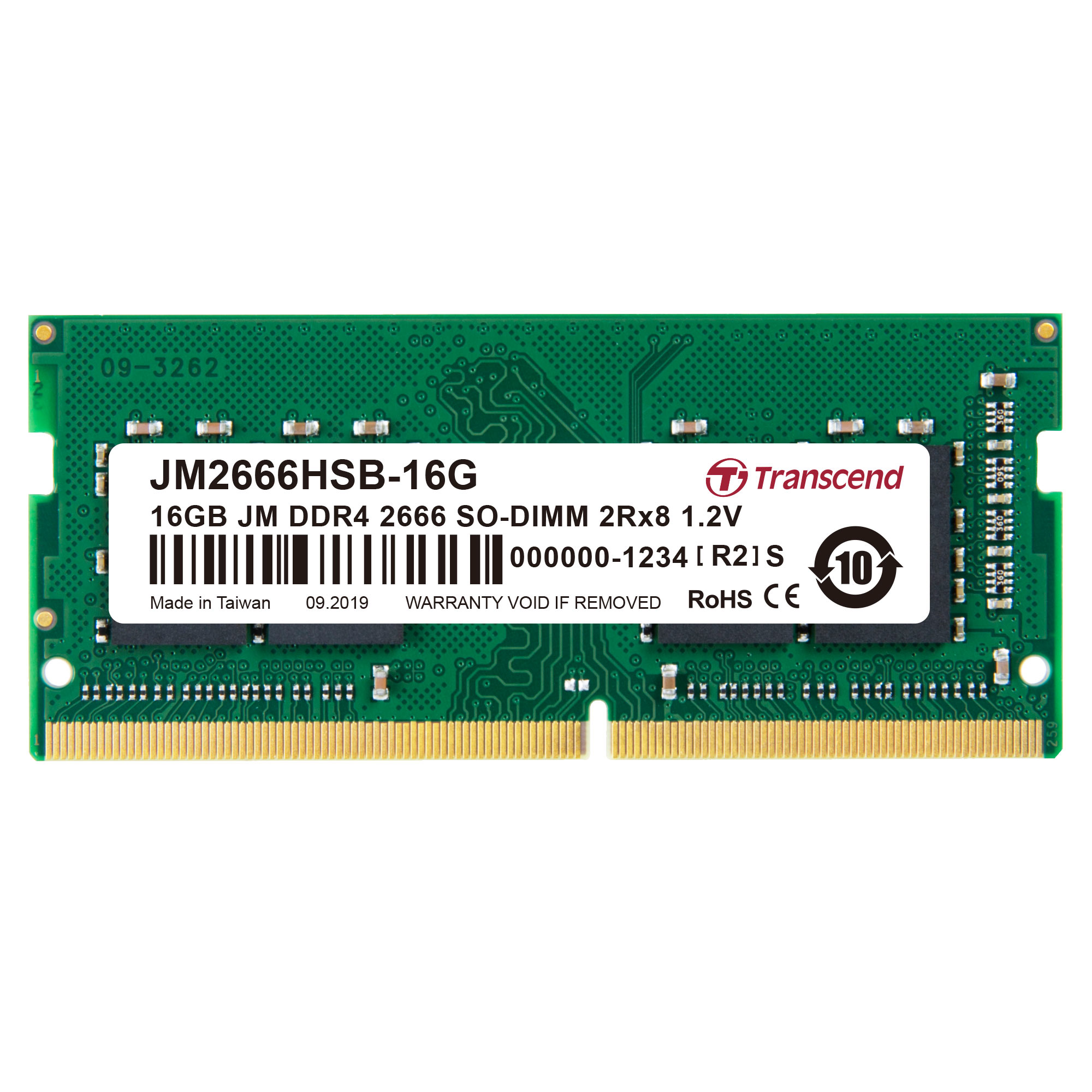 Transcend ノートPC用メモリ 16GB DDR4-2666 PC4-21300 SO-DIMM JM2666HSB-16G  JM2666HSB-16G