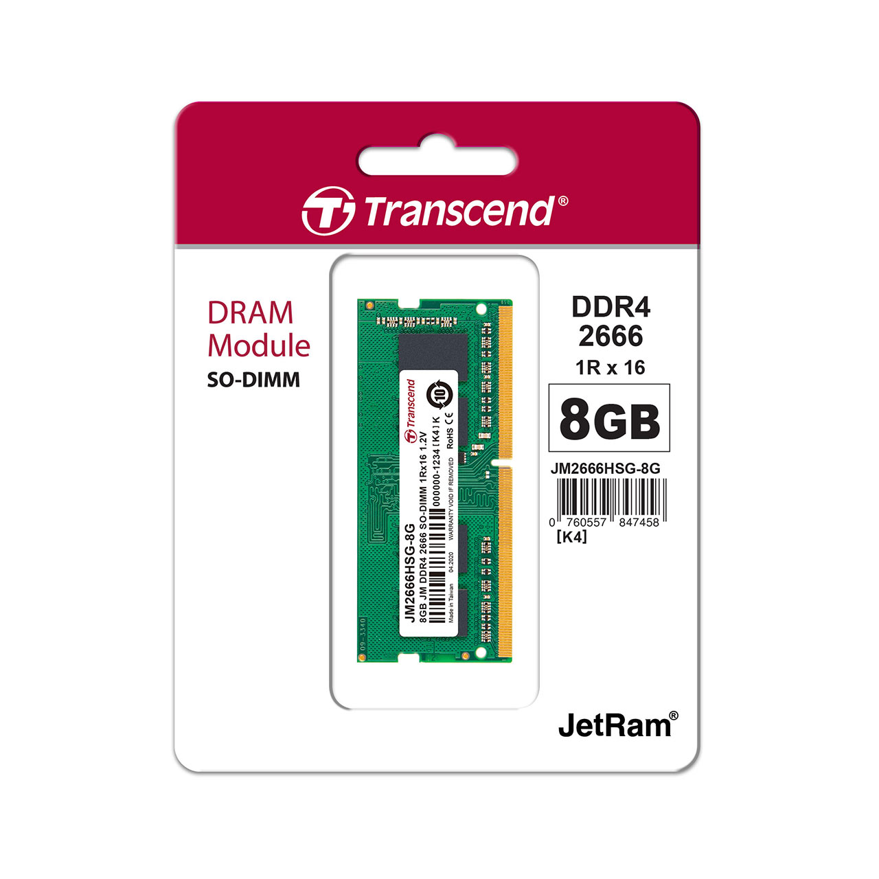 Transcend ノートPC用メモリ 8GB DDR4-2666 PC4-21300 SO-DIMM JM2666HSG-8G JM2666HSG- 8Gの販売商品 通販ならサンワダイレクト