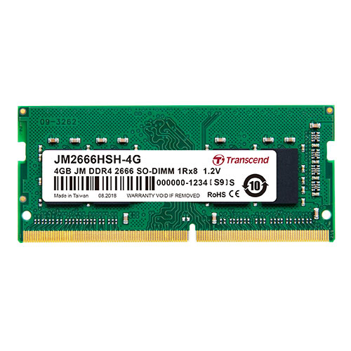 Transcend ノートPC用メモリ 4GB DDR4-2666 PC4-21300 SO-DIMM JM2666HSH-4G JM2666HSH-4Gの販売商品 | 通販ならサンワダイレクト