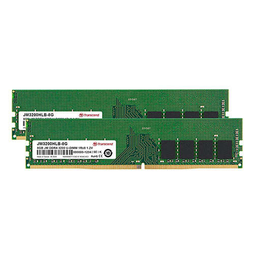 Transcend デスクトップ用メモリ 8GB 2枚セット DDR4 3200 U-DIMM 1Rx8 Dual Kit  JM3200HLB-16GK JM3200HLB-16GK