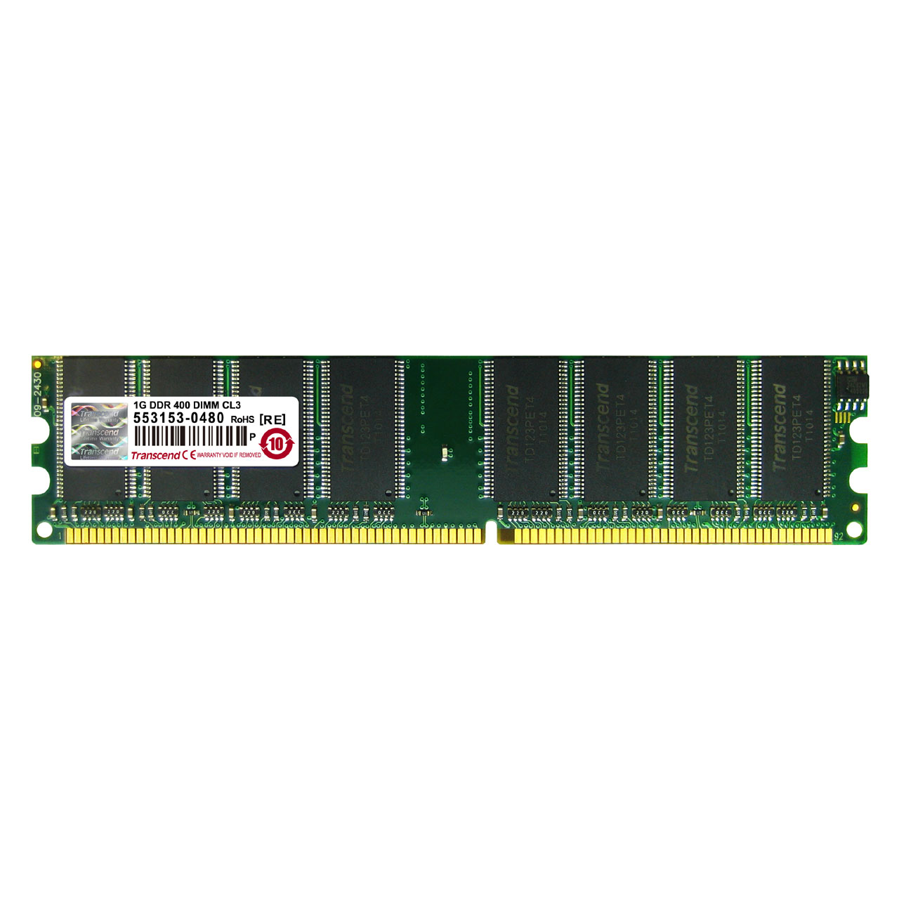 Transcend fXNgbvPCp݃ 1GB DDR-400 PC-3200 U-DIMM JM388D643A-5L JM388D643A-5L