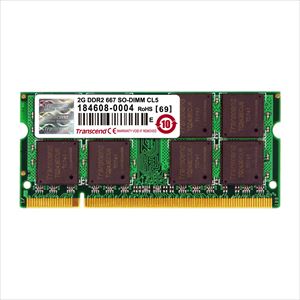 Transcend ノートPC用増設メモリ 2GB DDR2-667 PC2-5300 SO