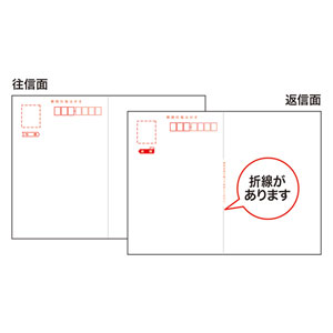 インクジェット往復はがき（つやなしマット50枚入り） JP-HKDP50N2の