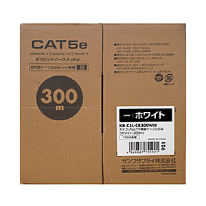 CAT5eUTP単線ケーブルのみ（ホワイト・300m）