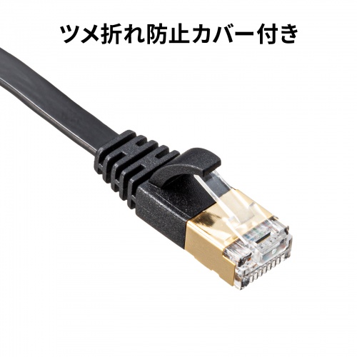 CAT7�E���g���t���b�gLAN�P�[�u���i0.5m�E�u���b�N�j