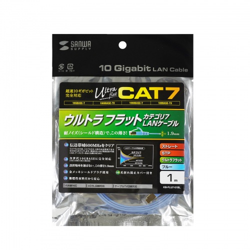 CAT7 LAN�P�[�u�� 1m �t���b�g ���^ �J�e7 �J�e�S��-7 10Gbps STP �u���[
