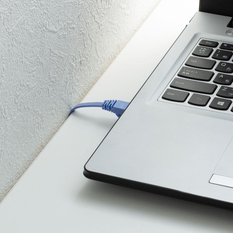 CAT7�t���b�gLAN�P�[�u�� 7m �u���[