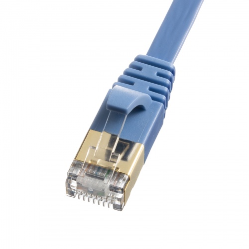 CAT7�t���b�gLAN�P�[�u�� 7m �u���[
