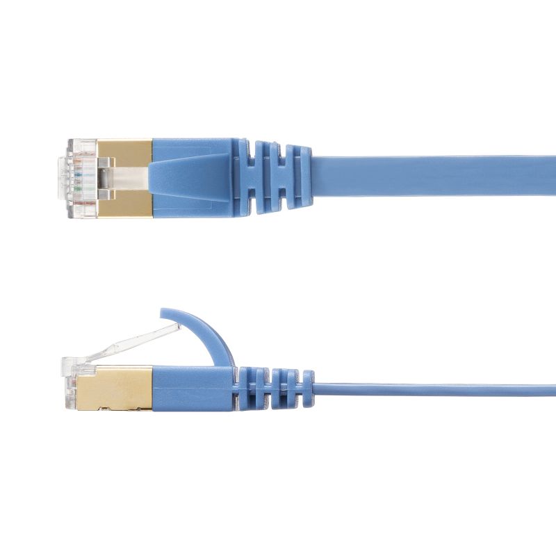 CAT7�t���b�gLAN�P�[�u�� 10m �u���[