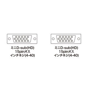 アナログRGBケーブル（2m）｜サンプル無料貸出対応 KB-HD152K |サンワ