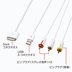 iPod・iPhone・iPad用AV出力ケーブルKB-IPAV15Dの販売商品 |通販なら