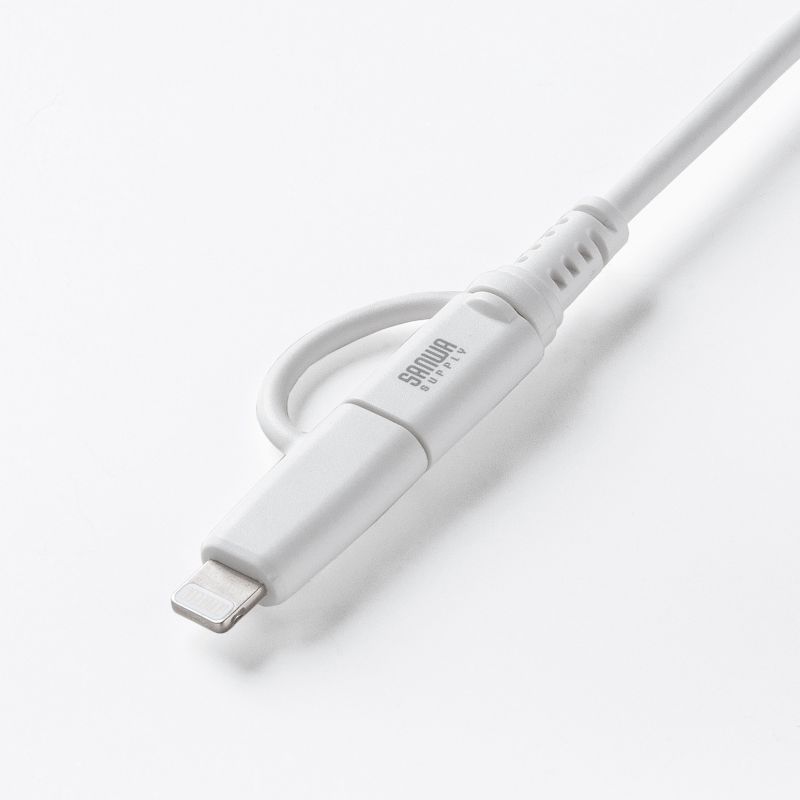 USB Type-C�P�[�u�� Lightning�ϊ� 2in1  PD60W�Ή� USB2.0 MFi�F�ؕi iPhone16 iPhone14�ȑO �f�[�^�]�� �[�d 1m �z���C�g